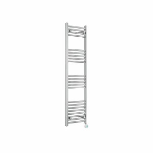 Fjord 1400 x 400mm Curved Chrome Thermostatic Touch Control Wifi Electric Heated Towel Rail