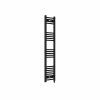 Fjord 1400 x 300mm Curved Black Prefilled Electric Heated Towel Rail