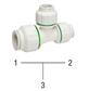 Twistloc 15mm X 15mm X 22mm Reducing Tee Union White