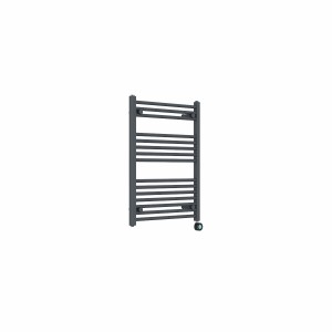 Bergen 800 x 600mm Straight Anthracite Thermostatic Touch Control Wifi Electric Heated Towel Rail