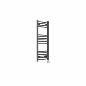 Fjord 1000 x 400mm Curved Anthracite Thermostatic Touch Control Electric Heated Towel Rail