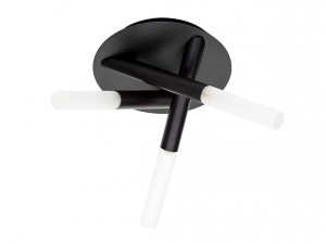 Forum Crux - 3 Lamp Bathroom ceiling Lights IP44- Matt Black