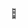 Bergen 800 x 300mm Straight Black Thermostatic Touch Control Electric Heated Towel Rail
