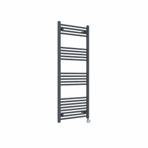 Bergen 1400 x 600mm Straight Anthracite Thermostatic Touch Control Electric Heated Towel Rail