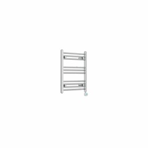 Bergen 600 x 500mm Straight Chrome Thermostatic Touch Control Electric Heated Towel Rail