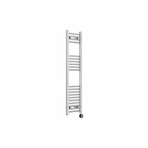 Bergen 1200 x 300mm Straight Chrome Thermostatic Touch Control Wifi Electric Heated Towel Rail