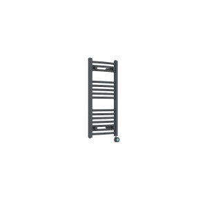 Fjord 800 x 400mm Curved Anthracite Thermostatic Touch Control Wifi Electric Heated Towel Rail