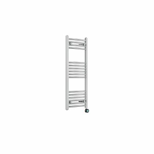 Fjord 1000 x 400mm Curved Chrome Thermostatic Touch Control Wifi Electric Heated Towel Rail