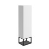 Reid Wall Mounted Storage Unit with Black Frame and Shelf - Matt White
