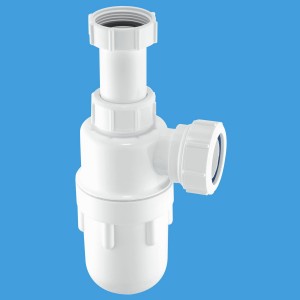 McAlpine A10A - Adjustable Inlet Bottle Trap White 32mm
