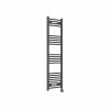 Fjord 1400 x 400mm Curved Anthracite Thermostatic Touch Control Wifi Electric Heated Towel Rail