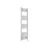 Fjord 1400 x 400mm Curved Chrome Thermostatic Touch Control Electric Heated Towel Rail