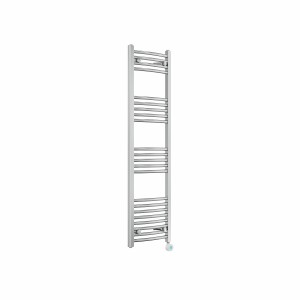 Fjord 1400 x 400mm Curved Chrome Thermostatic Touch Control Electric Heated Towel Rail
