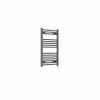 Fjord 800 x 500mm Curved Anthracite Prefilled Electric Heated Towel Rail