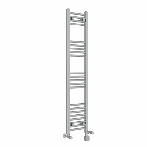 Fjord 1400 x 300mm Dual Fuel Curved Chrome Thermostatic Electric Heated Towel Rail