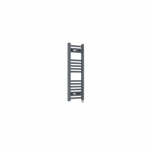Fjord 800 x 300mm Curved Anthracite Prefilled Electric Heated Towel Rail
