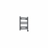 Bergen 600 x 500mm Straight Anthracite Thermostatic Touch Control Electric Heated Towel Rail