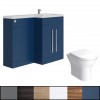 Calm L Shape Combination Vanity Unit Basin - Choose Colour & Toilet