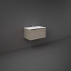 RAK-Joy Uno 800mm Wall Hung Vanity Unit With Slim Basin - Grey Elm