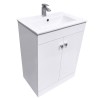 600mm Gloss White Wash Basin Cabinet Floor Standing Vanity Unit