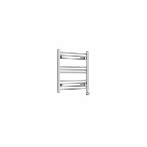 Bergen 600 x 600mm Straight Chrome Thermostatic Touch Control Wifi Electric Heated Towel Rail