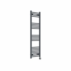 Bergen 1400 x 400mm Straight Anthracite Thermostatic Touch Control Electric Heated Towel Rail