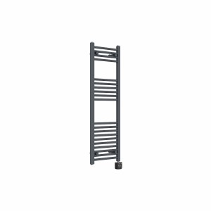 Bergen 1200 x 400mm Straight Anthracite Thermostatic Wifi Control Electric Heated Towel Rail