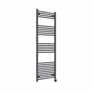 Bergen 1600 x 600mm Straight Anthracite Thermostatic Touch Control Electric Heated Towel Rail