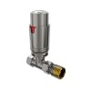 Thermostatic Straight Designer Radiator Valve - Satin Nickel