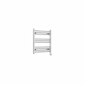Bergen 600 x 600mm Straight Chrome Thermostatic Touch Control Electric Heated Towel Rail