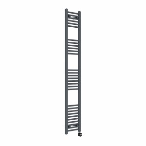 Bergen 1800 x 300mm Straight Anthracite Thermostatic Touch Control Electric Heated Towel Rail