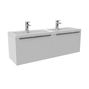 Imperio Torino - 1200mm Wall Hung Vanity Unit With Black Handle - Gloss White