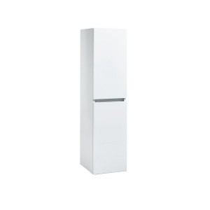 Imperio Torino - 1200mm Wall Hung Tall Bathroom Storage Unit - Gloss White