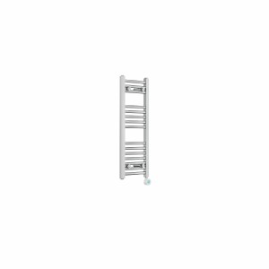 Fjord 800 x 300mm Curved Chrome Thermostatic Touch Control Electric Heated Towel Rail