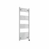 Fjord 1400 x 600mm Curved Chrome Thermostatic Touch Control Electric Heated Towel Rail