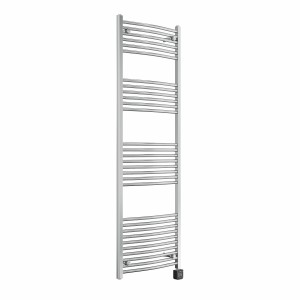 Fjord 1800 x 600mm Curved Chrome Thermostatic Wifi Control Electric Heated Towel Rail