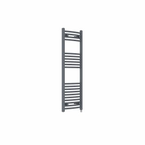Fjord 1200 x 400mm Curved Anthracite Prefilled Electric Heated Towel Rail