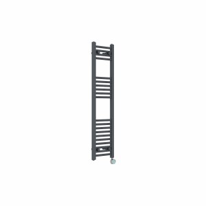 Bergen 1200 x 300mm Straight Anthracite Thermostatic Touch Control Wifi Electric Heated Towel Rail