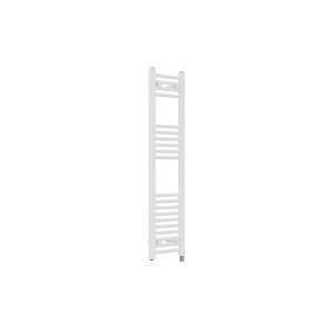 Bergen 1200 x 300mm Straight White Prefilled Electric Heated Towel Rail