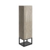 Reid Wall Mounted Storage Unit with Black Frame and Shelf - Grey Oak