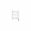 Bergen 600 x 600mm Straight White Thermostatic Touch Control Wifi Electric Heated Towel Rail