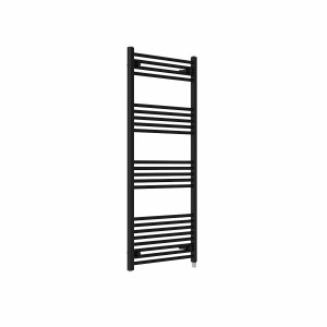 Bergen 1400 x 600mm Straight Black Prefilled Electric Heated Towel Rail