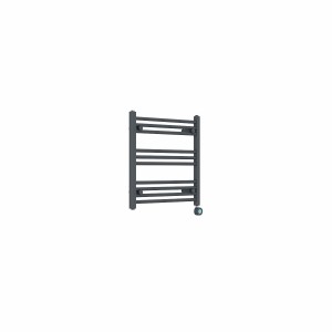 Bergen 600 x 600mm Straight Anthracite Thermostatic Touch Control Wifi Electric Heated Towel Rail
