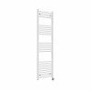 Fjord 1600 x 500mm Curved White Thermostatic Touch Control Wifi Electric Heated Towel Rail