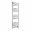 Fjord 1800 x 600mm Curved Chrome Thermostatic Touch Control Electric Heated Towel Rail