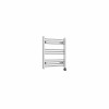Bergen 600 x 600mm Straight Chrome Thermostatic Touch Control Electric Heated Towel Rail