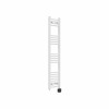 Fjord 1400 x 300mm Curved White Thermostatic Wifi Control Electric Heated Towel Rail