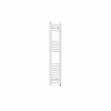 Fjord 1200 x 300mm Curved White Prefilled Electric Heated Towel Rail