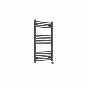 Bergen 1000 x 600mm Straight Anthracite Thermostatic Touch Control Electric Heated Towel Rail