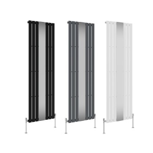 Karlstad Designer Vertical Radiator with Mirror - Choice of Colour & Size